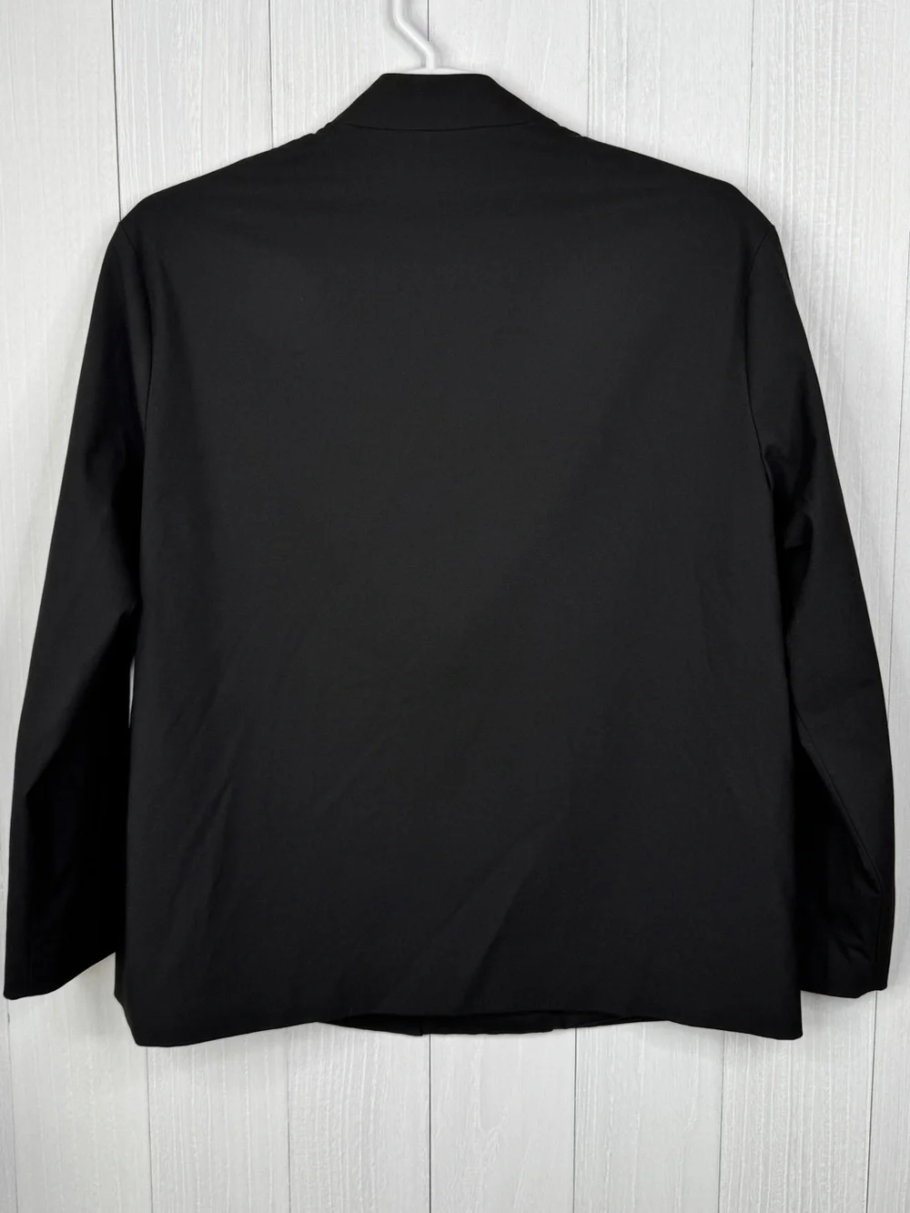 Zara Men Black Minimalist Sport Coat | collarless single-breasted blazer